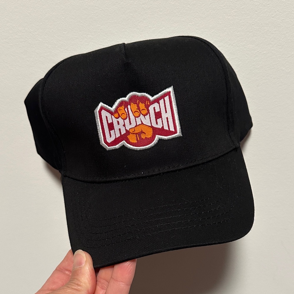 Crunch Fitness Black Cotton Baseball Cap
